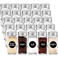 GoMaihe Tarros de Cristal con Tapa 25pcs- Tarro de Especias 100ML- Tarros de Cristal Pequeños de 4 oz Botes Cristal…